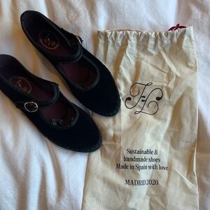Black Flabelus Maryjanes Size US 7/ EU 37